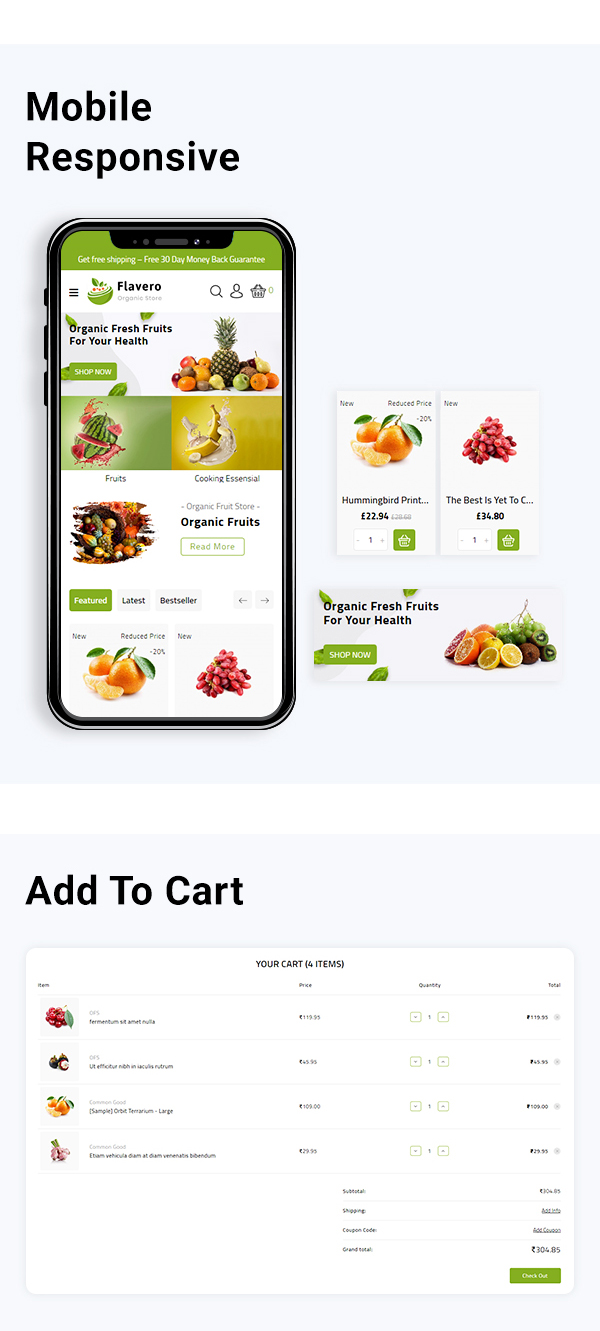 Flavoro - Organic Food Stencil BigCommerce Theme - 3