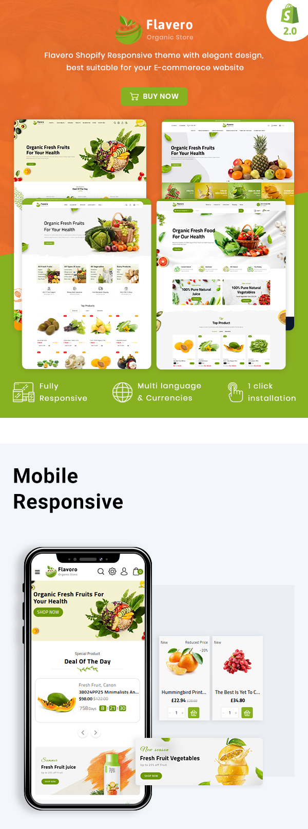 Flavoro - Organic Store & Food Shopify Theme - 2