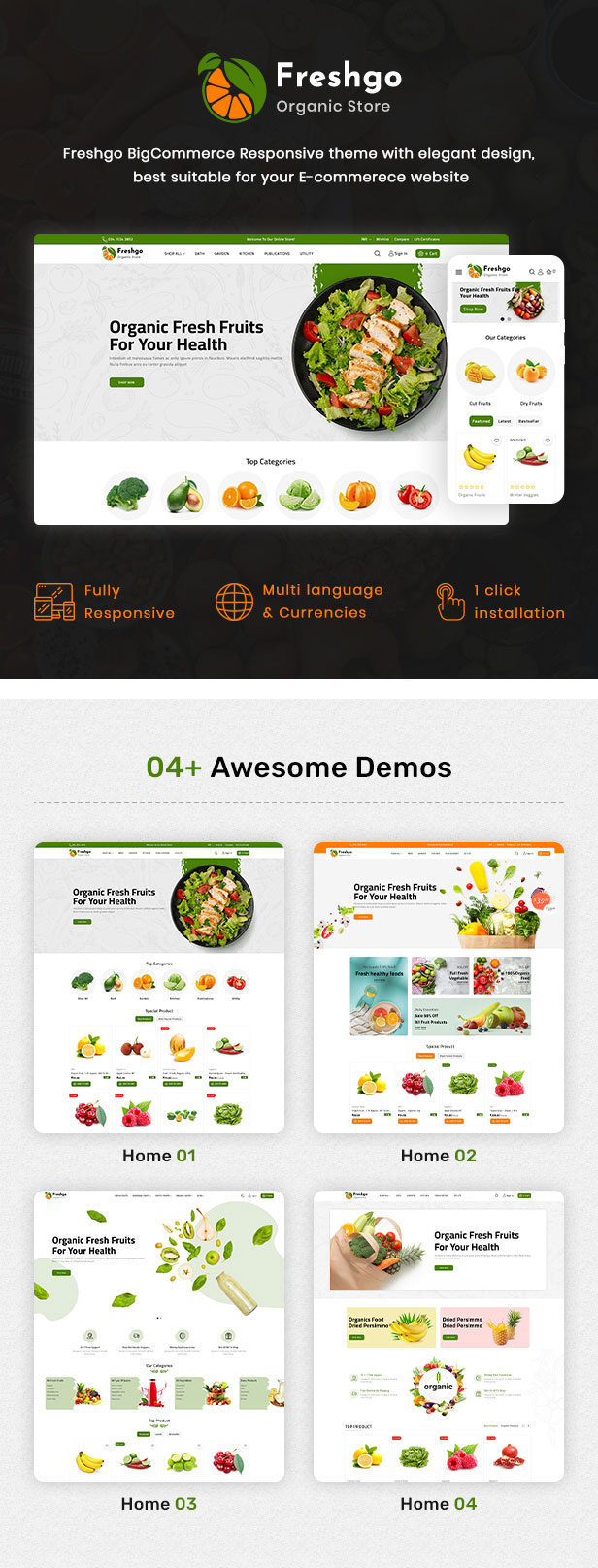 FreshGo - Organic & Supermarket BigCommerce  Food Store - 2