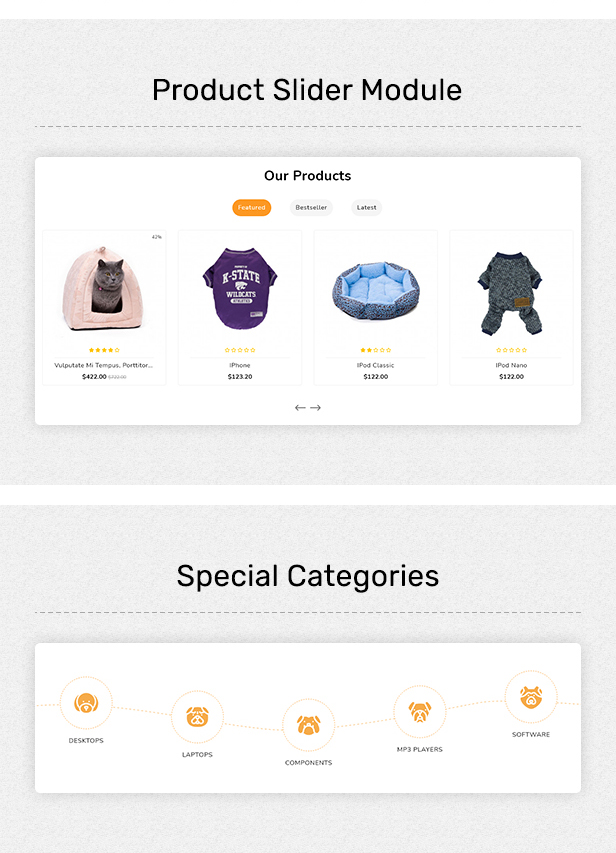 Pestore - Responsive Food Pet Store OpenCart 3 Theme - 5