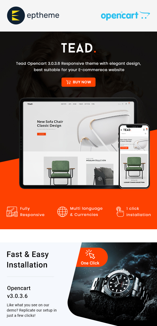 Tead 3.0.X Opencart MultiPurpose Responsive Theme - 2